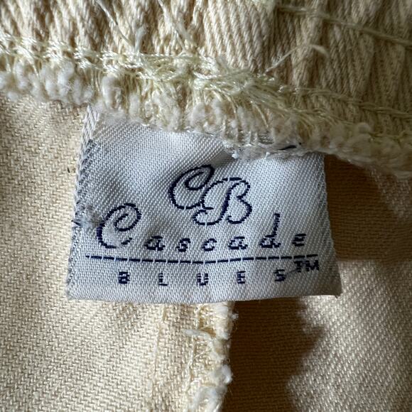 Cascade Blues (18) American VINTAGE 80's Plus Size Yellow Mom Jeans Tapered Leg - Picture 7 of 8